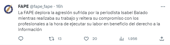 Tuit FAPE agresión